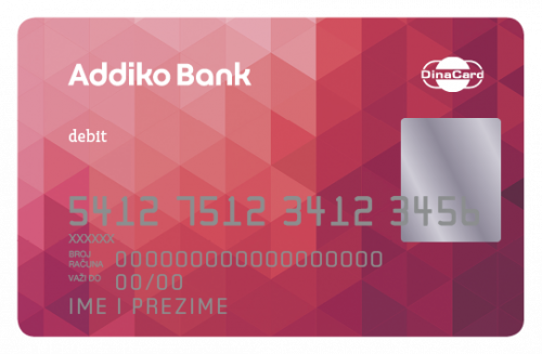 Addiko DinaCard Debit kartica